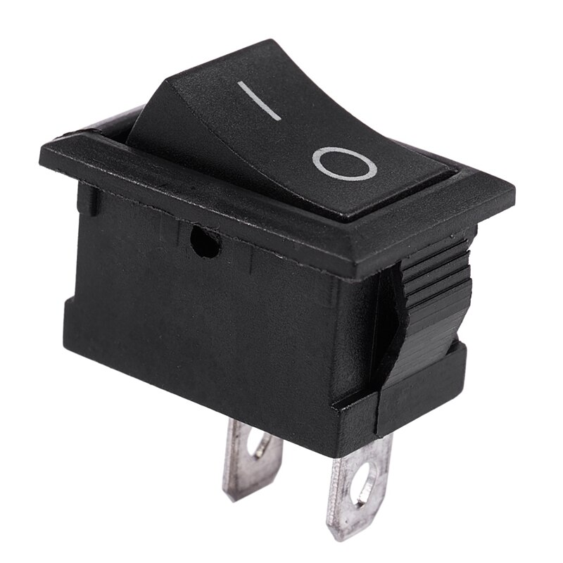 Interruptor de botón momentáneo de tapa redonda, accesorio sin tapa verde, AC 250V/3A y 10 Uds. 6A AC/250V 10A/125V, 2 terminales de soldadura de encendido/apagado, Mini barco R, 5 uds.