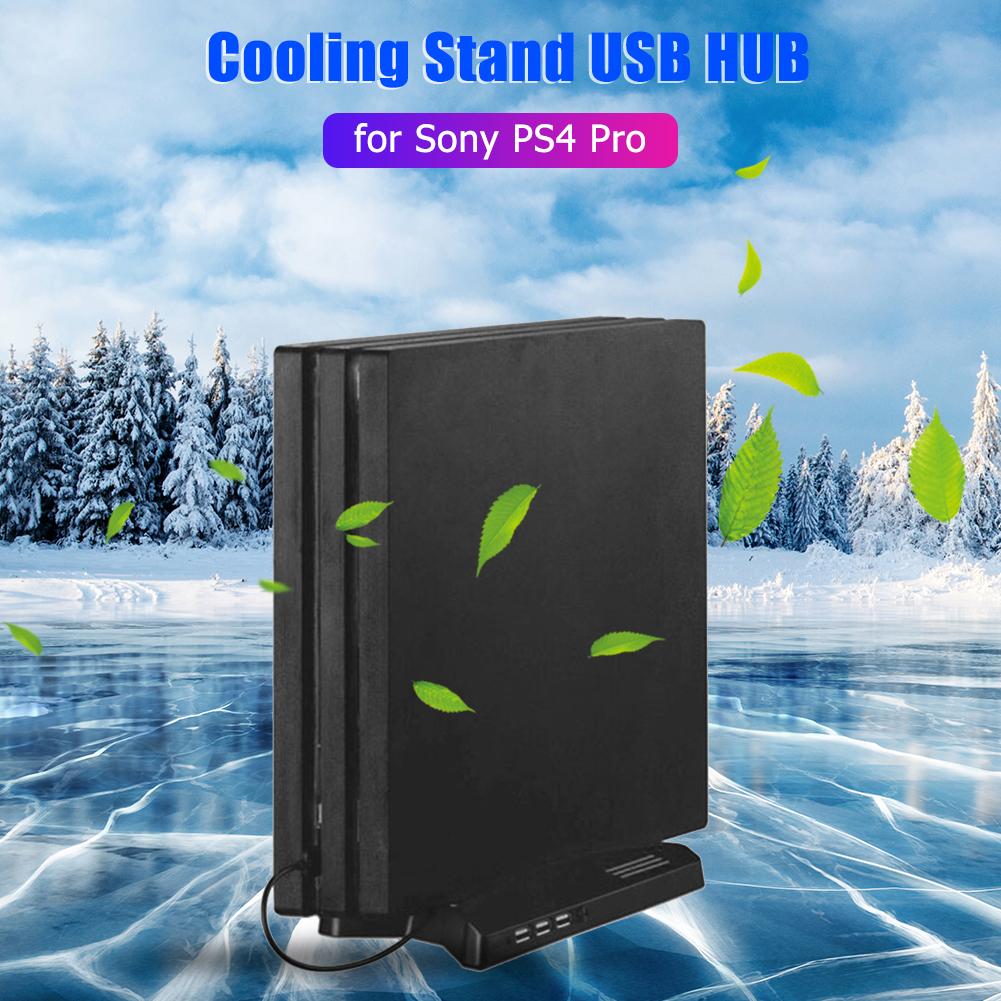 Vertikale halterung mit sockel, strukturierter oberfläche, langlebig, kühlend, praktisch, klassisch, elegant, mit usb-hub für  ps4 pro-controller