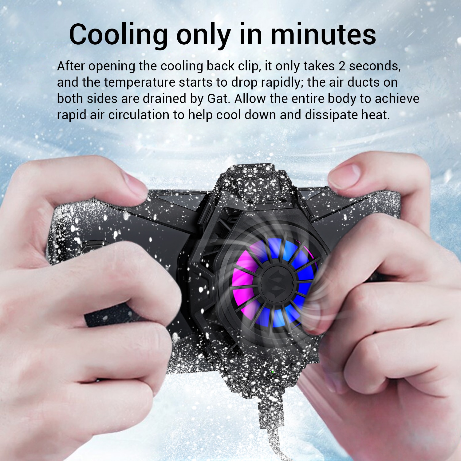 In Spain Stock Black Shark FunCooler Pro BR20 Cooling Fan Adjustable Portable for Samsung Hauwei Iphone11 pro IOS Android phone