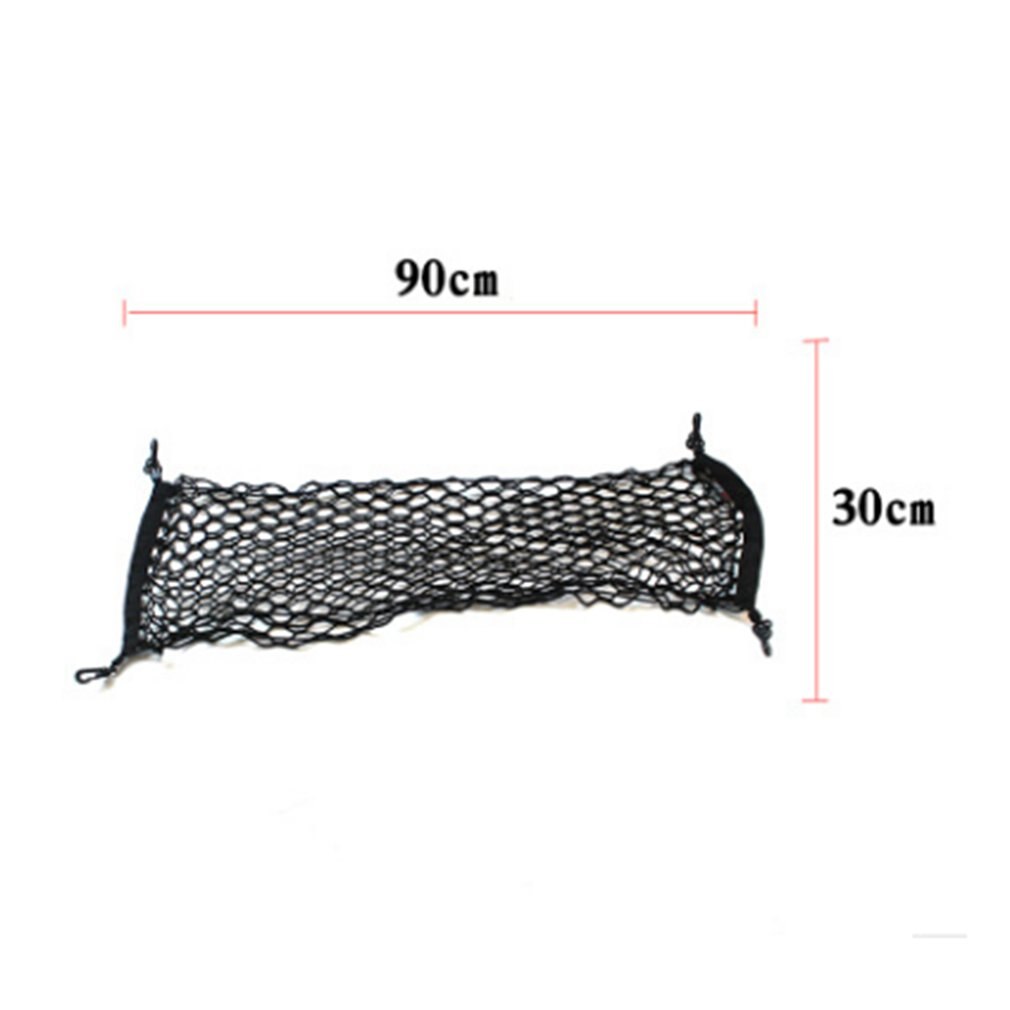 90*30 car trunk net bag luggage net car storage net storage bag Mesh Cargo Net Hook Pouch Holder for Bag