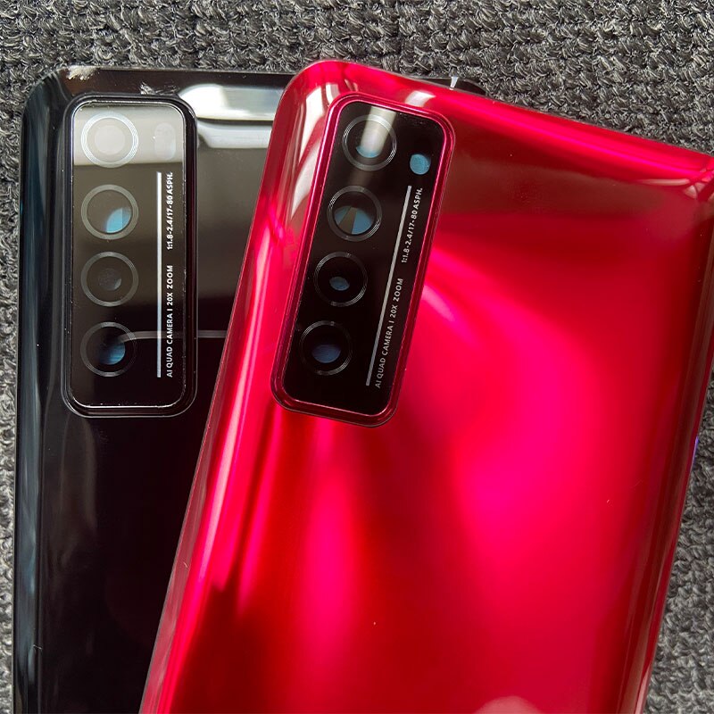 6.53 "coperchio della batteria per Huawei Nova 7 5G custodia posteriore in vetro porta posteriore con obiettivo della fotocamera + adesivo adesivo JEF-AN00 NX9 AN20