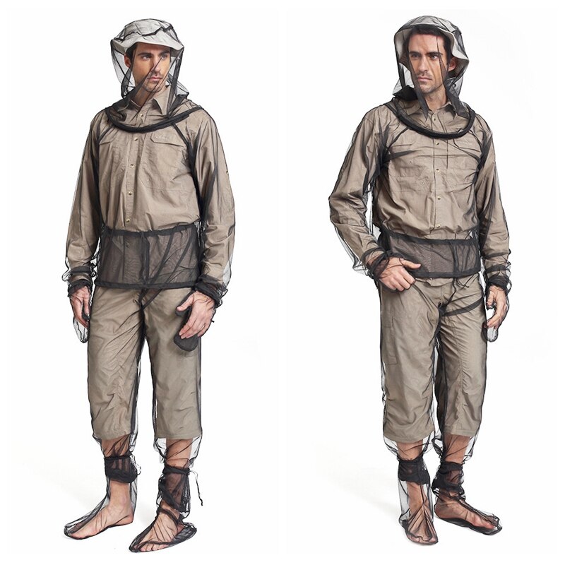 Men Quick-drying Breathable Mesh Net Insect Suit Anti Partial Suit Mosquito Clothes Partial And One Suit Outdoor Fishing Camping