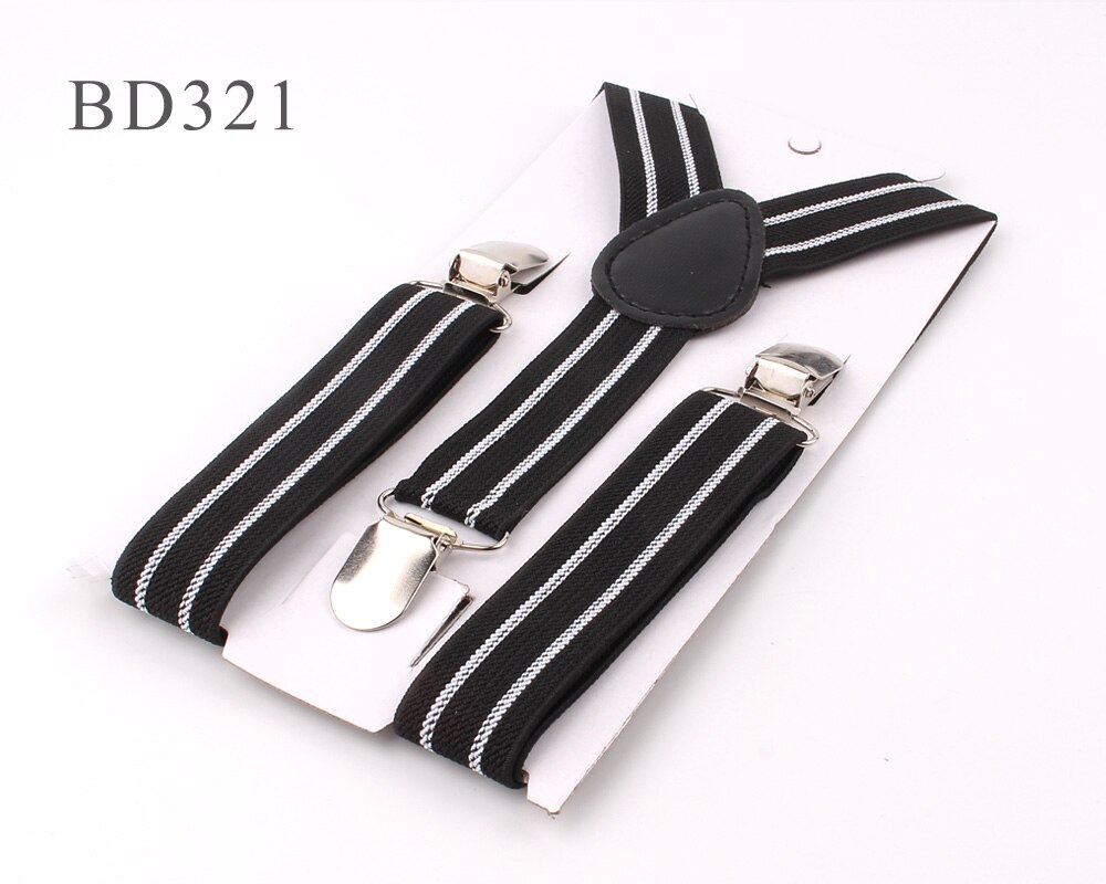 Adjustable Kids Suspenders Elastic Striped Suspender Candy Color Children Braces Wedding Accessories Girls Boys Straps: Black Green
