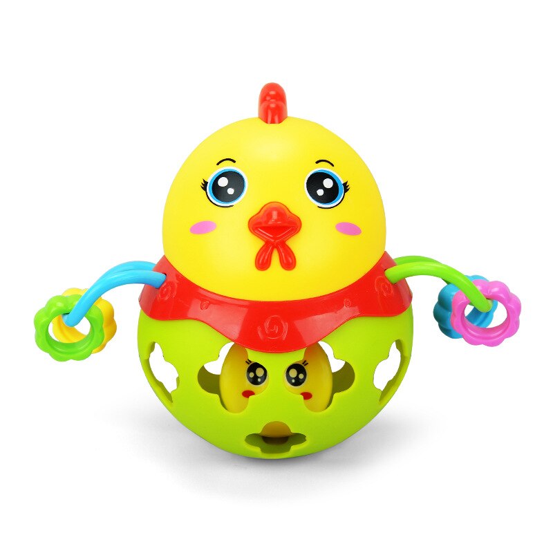 Rainibox 1pcs Plastic Random Color Rattles Handbell Chicken Musical Instrument Shaking Baby Jingle Bell Kid Educational Toy