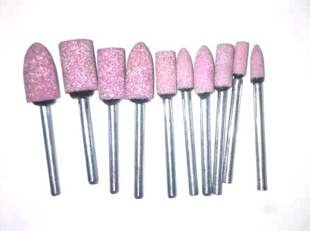 Afilador de piedra para rueda redonda Dremel, accesorios para herramientas rotativas de 3mm, 100 unids/lote: 10 pcs set