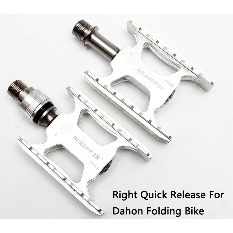 Aceoffix pedał rowerowy, robić roweru Brompton Ti, 3 łożyska, tytanowy, aluminiowy, szybkie odpinanie, Mks, części rowerowe: srebro R release
