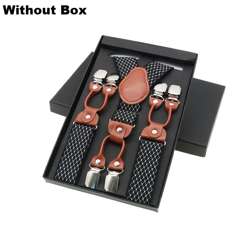 Tirantes de 6 clips para hombre, tirantes Unisex informales a la , tirantes elegantes para camisa de cuero marrón, correa ajustable para cinturón, para papá: Morado