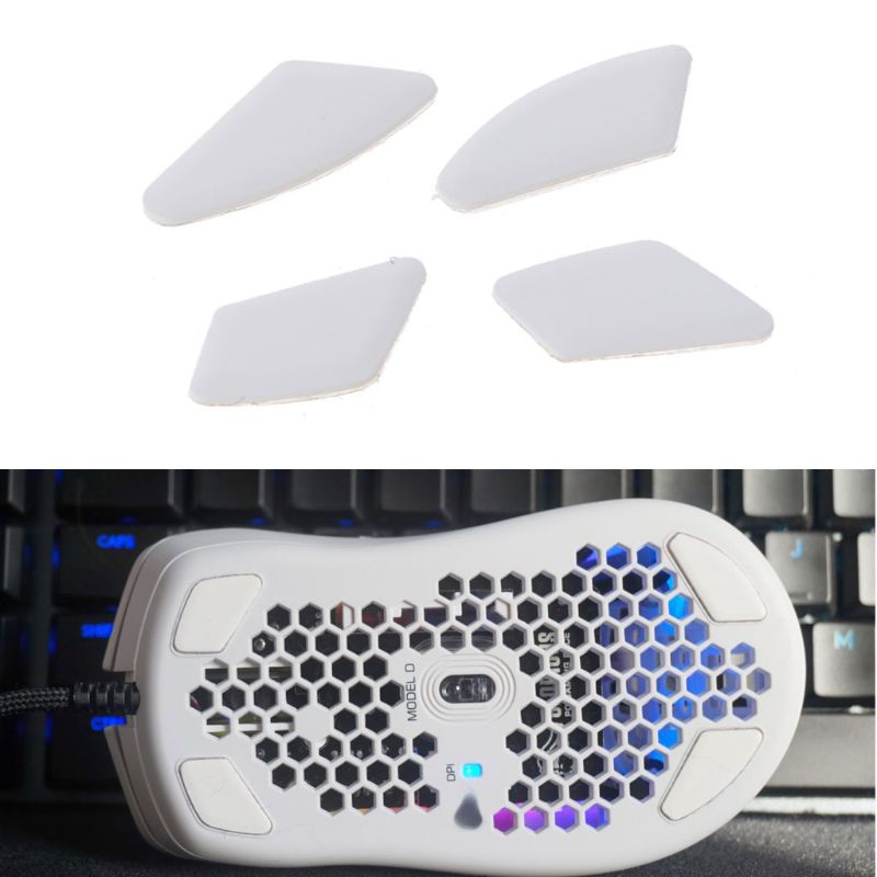 1 set/pack Enhanced Tiger Gaming Mouse Skates Feet For Glorious Model D White Glides Curve Edge Enhanced C26