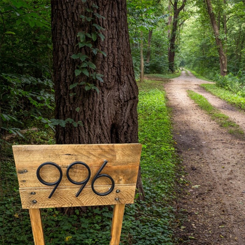 Floating House Number, Modern House Numbers, Garden Door Mailbox Decor Number with Tool Kit, Visibility Signage