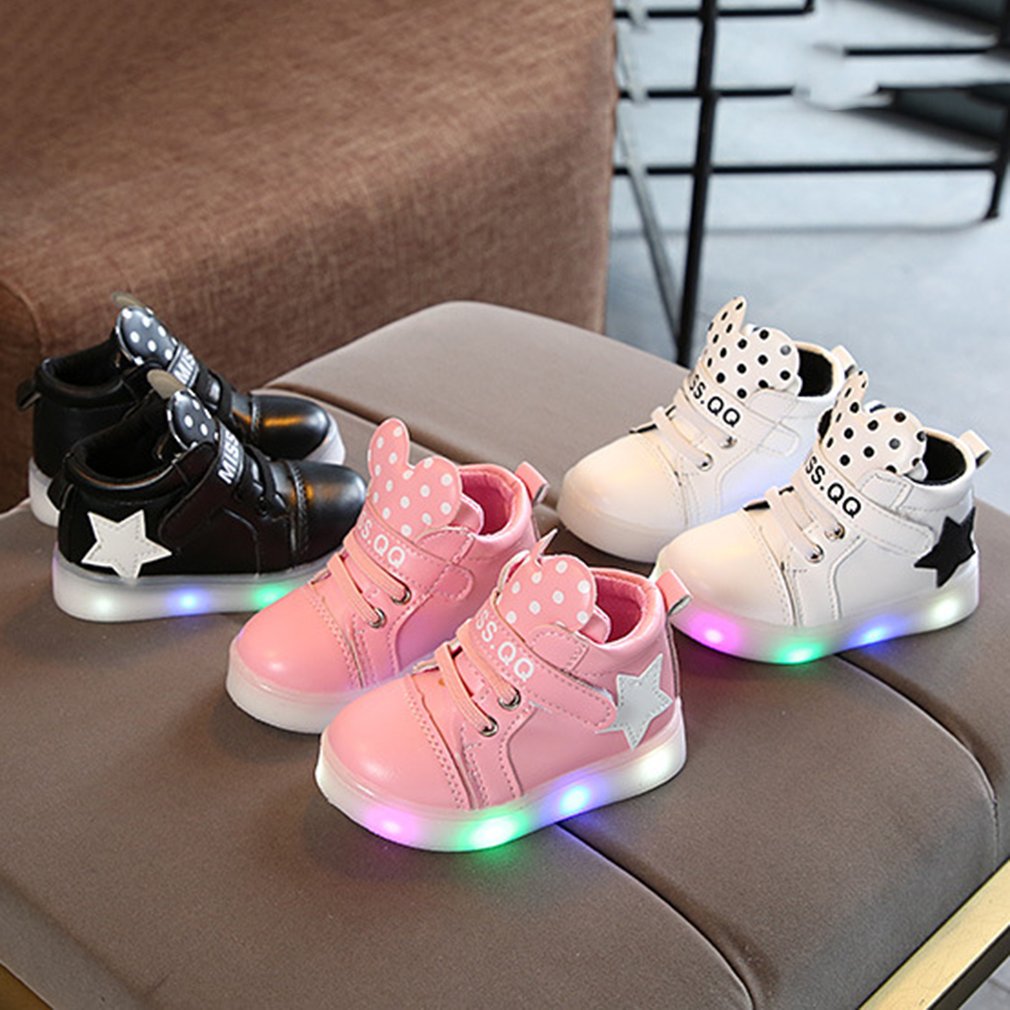 Estilo coreano moda luminosa tênis casuais crianças sapatos anti-skid led light up sapatos universal para meninas meninos
