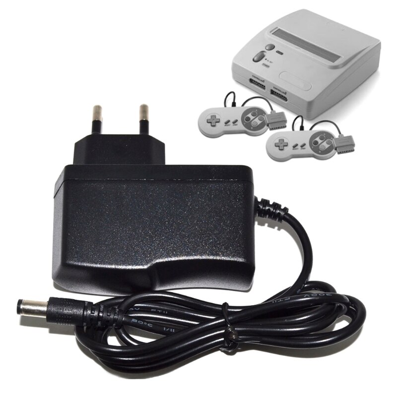 Adaptateur d'alimentation pour nintendo SNES/NES, chargeur rouge et blanc, transformateur de Machine, prise ue
