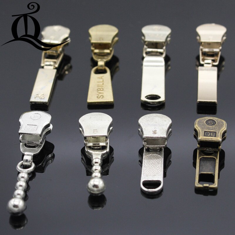 5# 10 stuks ritsmix metalen ritstrekkers ritskop voor metalen rits handtas/rugzak/kleding/naaigereedschap kleermaker xt