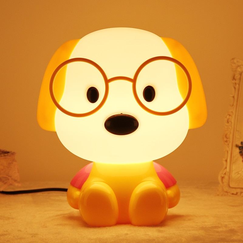 Dr. hund nattlampa tecknat djur nattlampa barnrumsljus bredvid lampa arbetsrum skrivbordslampa art deco led lampa
