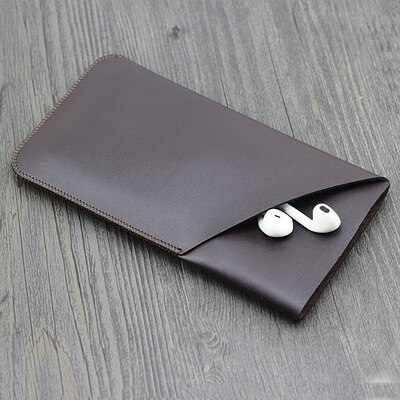 Uniwersalny futerał prosty skórzany pokrowiec retro prosta etui na Z mi fioletowy mi power bank etui 20000mah 10000mah: 20000mah / Mocha Brown 2 layer