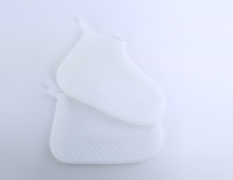 Bottes en silicone de pluie de bottes en caoutchouc imperméables chaussures antidérapantes résistantes à l'usure de l'eau couvrent les jours de pluie pour les hommes et les femmes: 02 / M 24.5cm
