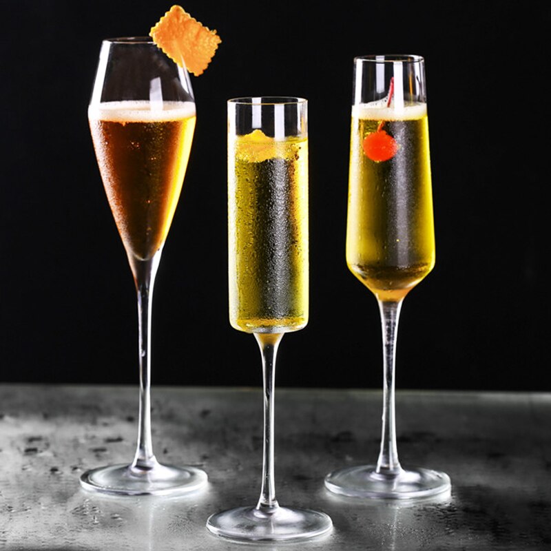 Champagne Flute Glasses Cocktail Glasses Hand Blown Lead Free Champagne Cups
