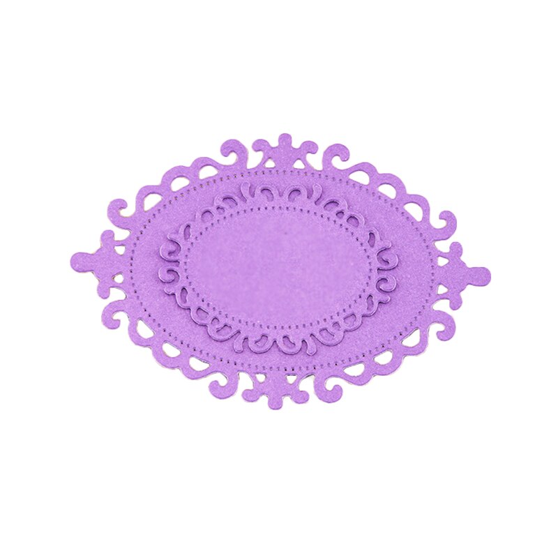 2pcs/Set Oval Frame Metal Cutting Dies Stencils for DIY Scrapbooking Wedding Photo Album Cards Decorative Embossing Craft Dies
