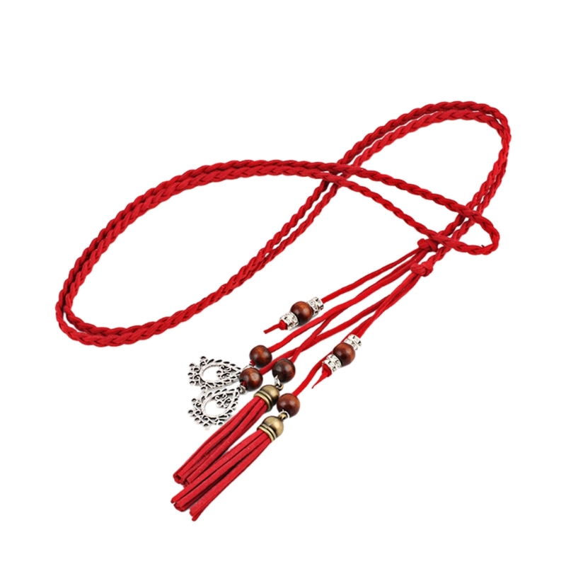 Cuerda de cintura Mujer Nudo Cintura Cuerda Trenzada Cinturón Accesorio para camisa de vestir