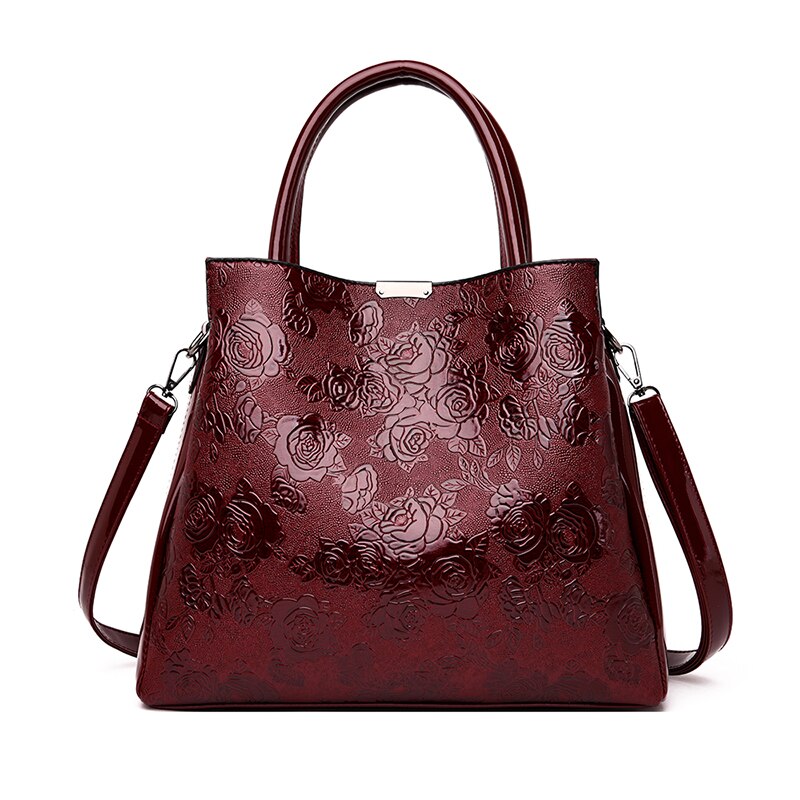 nouvelle de luxe sacs à main femmes sacs concepteur Rose impression sac fourre-tout sacs à bandoulière pour femmes voyage sac à main: Red