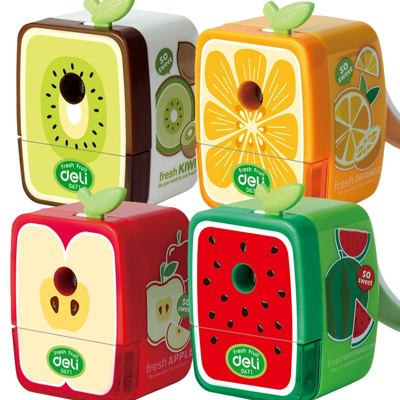 1 Stk/partij Leuke Mooie Fruit-Vormige Puntenslijper, Watermeloen & Kiwi & Apple & Oranje, XBJ00001
