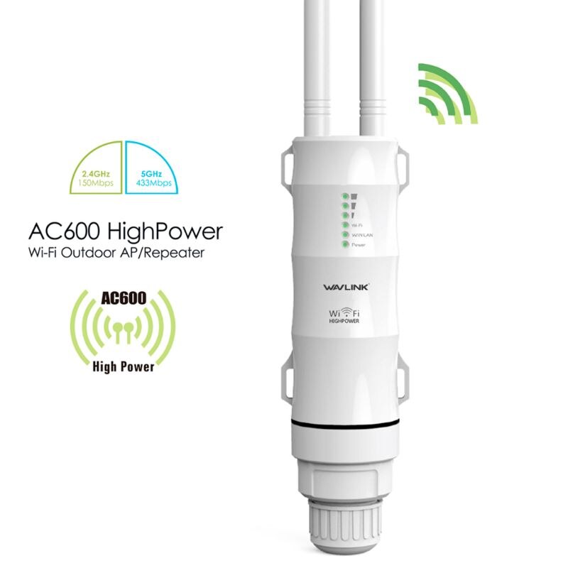 Ac600 wifi 2.4g 5g dobbelt frekvens trådløs repeater højeffektiv udendørs wifi-router