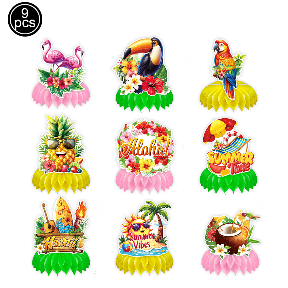 Hawaiiansk luau-fest engangsservice tropisk flamingo paptallerkener kopper servietter sommer strand aloha tema festdekorationer: Chokolade