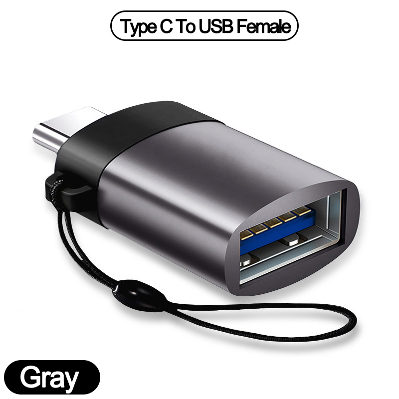 2IN1 Type C Naar 3.5Mm Jack Koptelefoon Usb 3.0 Naar Type C Otg Adapter Voor Macbookpro Xiaomi Huawei Type-C Opladen Kabel Converter: A-GREY