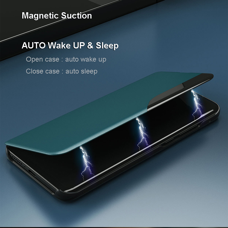 Funda de teléfono con tapa magnética con ventana para Xiaomi Redmi Note 14 13 Pro Plus 5G 4G, soporte de cuero para libro, Funda anticaída