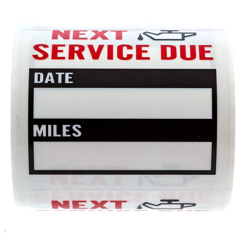 Oil Change Reminder sticker 100pcs/roll Oil Change/Service Reminder Stickers Window Sticker Adhesive Labels Car Stickers