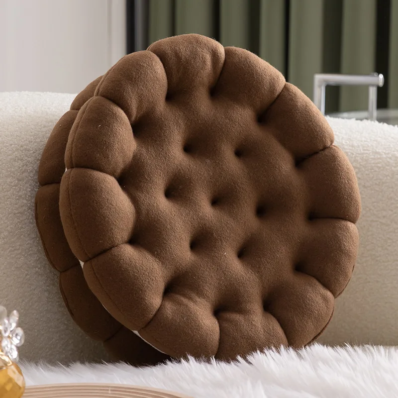 Japanisches Sandwich-Keks-Kissen, kreatives Plüsch-Sofakissen, Büro-Außerirdischer-Kissen, Cojines Decorativos: Schwarz