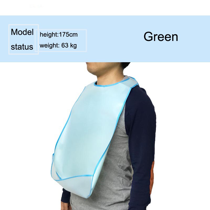 Bavoir de grande taille pour le repas | 1 pièce, imperméable à l'eau, Anti-huile réutilisable, bavoir de dîner de grande taille pour adultes âgées