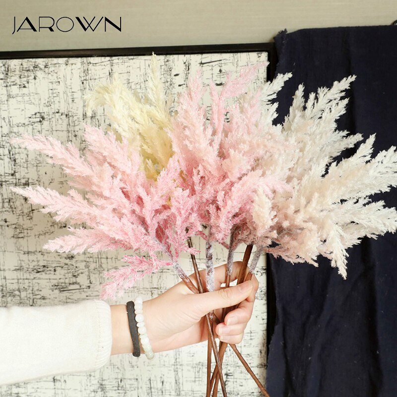 JAROWN Flocking Rime Flower Artificial Plant Wedding Decorations Flores Home Garden Decoration Mariage Sztuczne Kwiaty Flowers