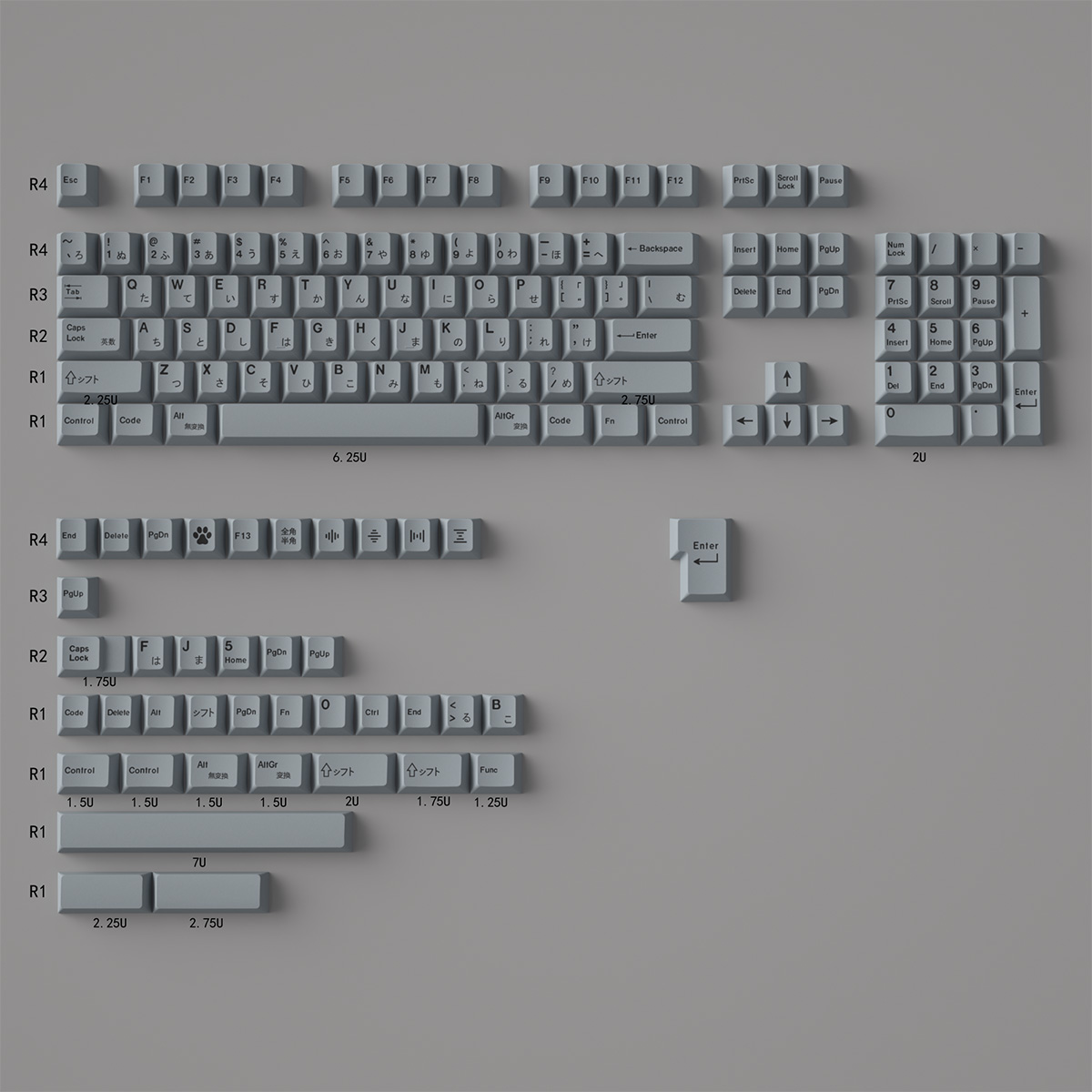 Teclas PBT Minimalistas Brancas de 135 Teclas, Perfil Cherry, DYE-Sub, Personalizadas em Inglês para Teclados Mecânicos 61/64/87: BRANCO