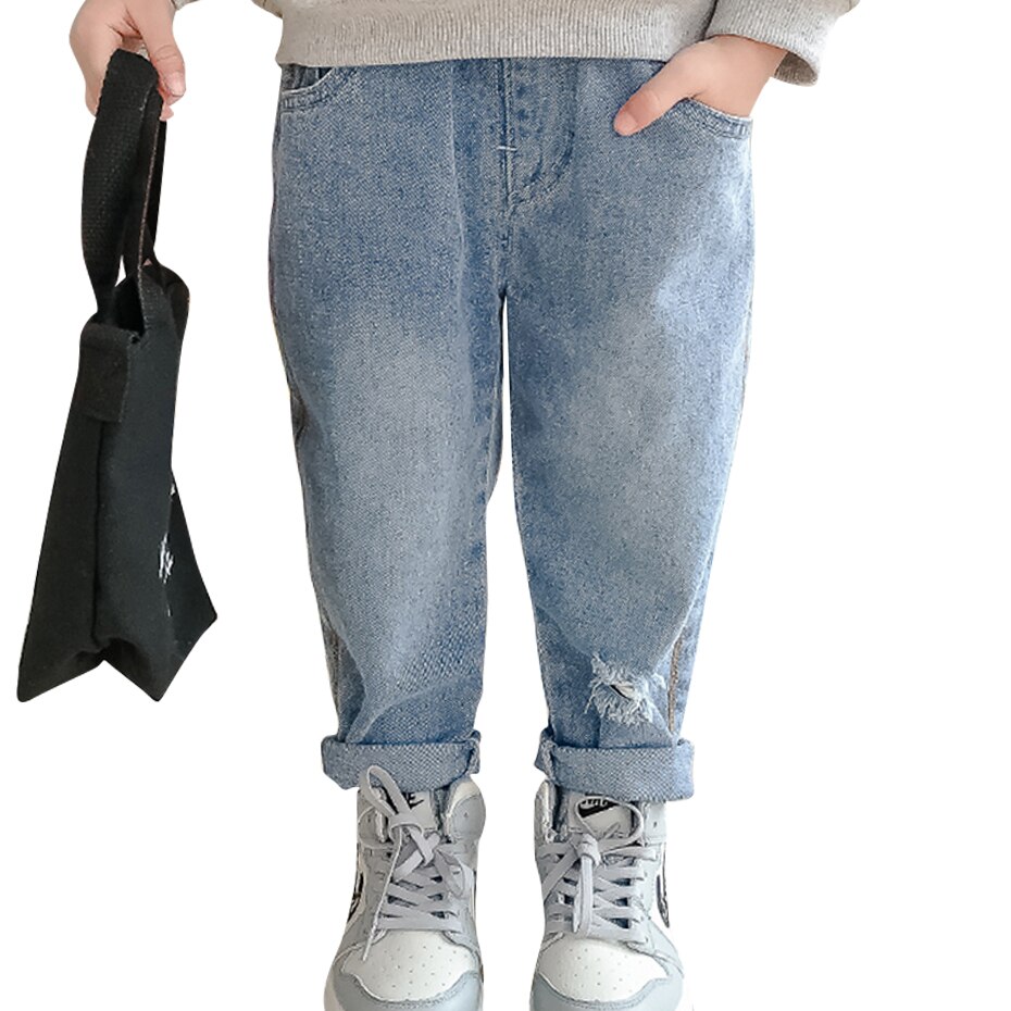 Jeans per bambini Jeans a foro per neonate primavera autunno Jeans Infantil abbigliamento Casual per bambini