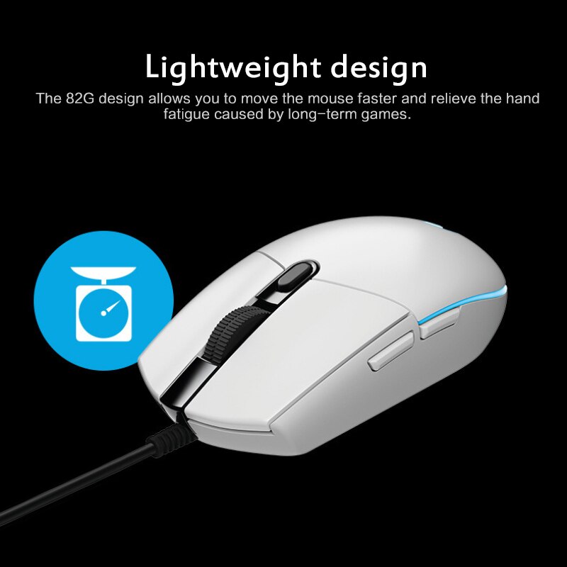 Logitech G102 Draadloze Muis 6 Knoppen Wired Gaming Mouse Met Doos 8000Dpi Verstelbare Gaming Optische Muizen Voor Pc Laptop