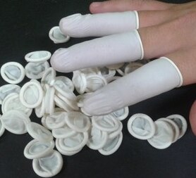 100g Wegwerp witte latex vinger handschoenen 130 stks vinger sets