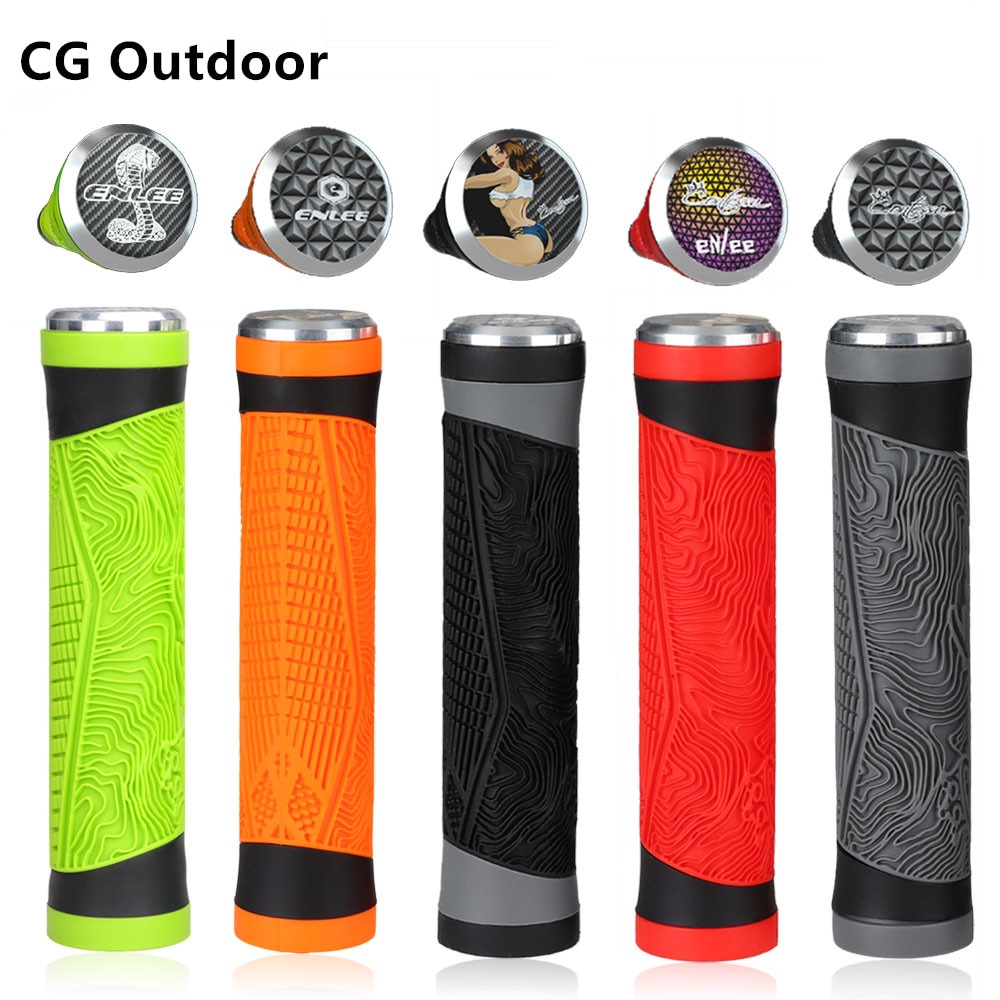 Ultralette mtb sykkelgrep antiskli silikon sykkelstyre håndtak med plugger 5 stiler valgfritt støtsikkert sykkeltilbehør