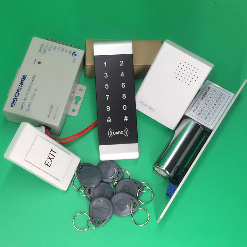 FRID Access Control Kit Electric Lock + Touch Keypad Door Security For Security System
