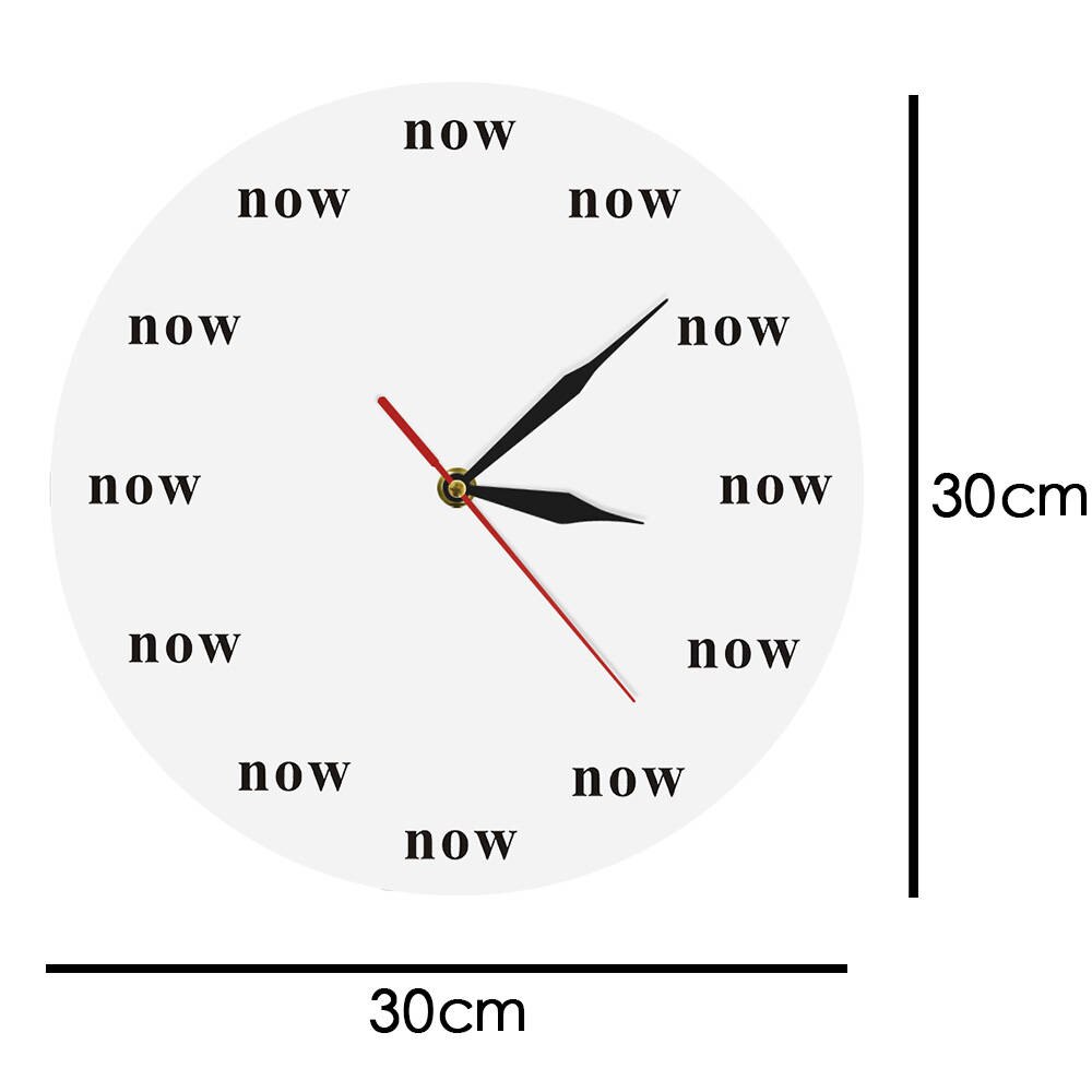 Time is Now Iconic Wall Clock Now Time Motivational Clock Your Daily Reminder to Live in the Now Treasure Your Time Kids