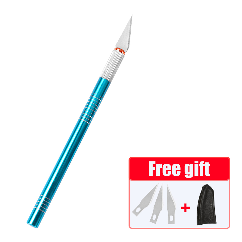 Stainless Steel Precision Knife Hobby Knife Razor Tool with Art Work Cutting Caving Sculpture Knife with Free: A