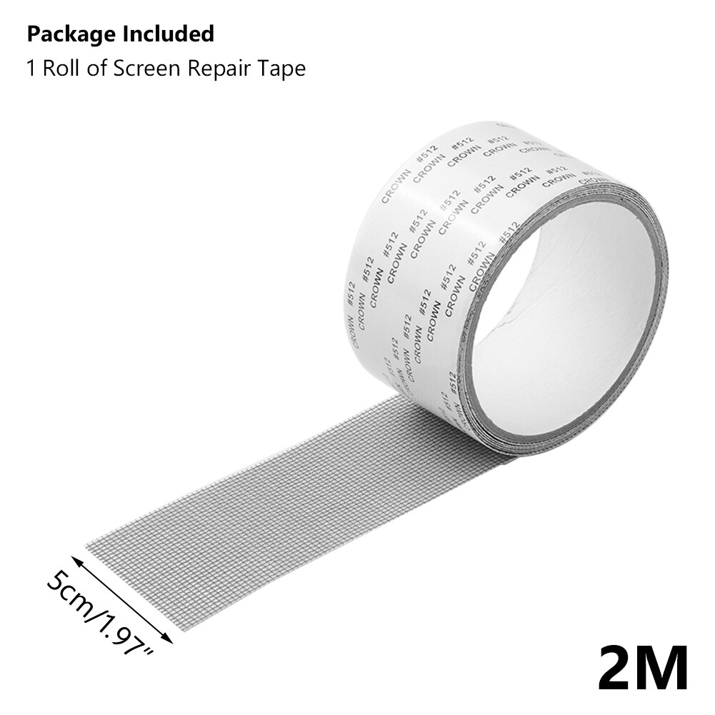 Cache-vitre Anti-moustique et anti-mouches, pour la maison, adhésif puissant, couvre fenêtre, maille de porte, réparation de bande cassée: Tape Grey