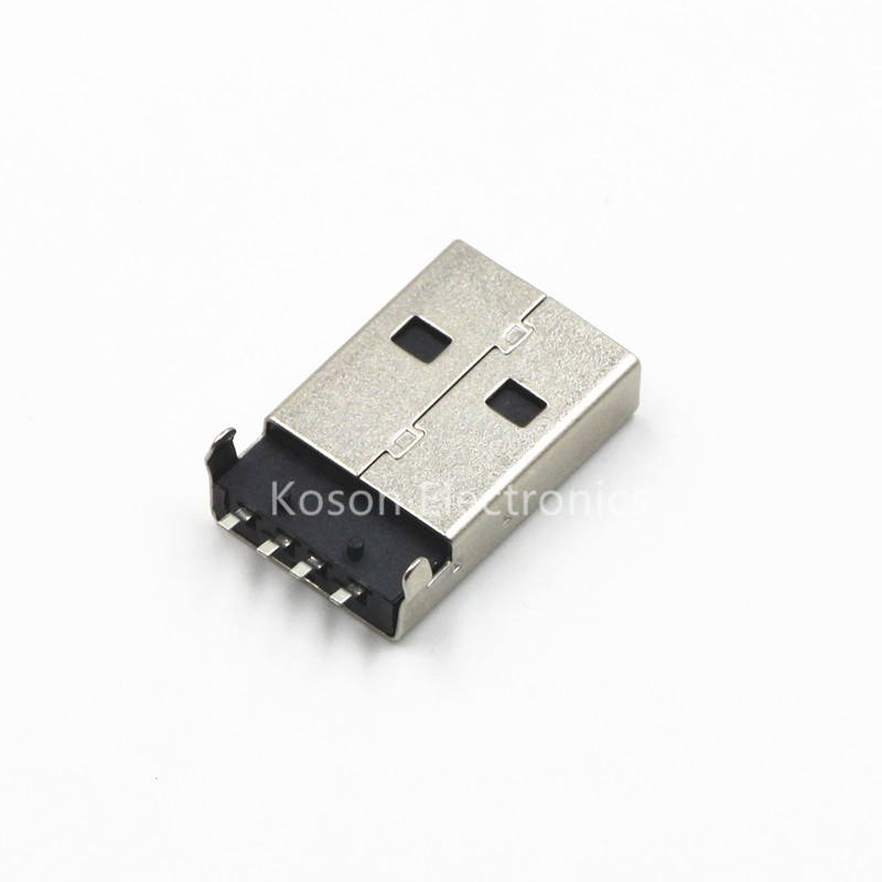 10pcs USB A-type male 180-pin SMD socket head bent male USB plug seat