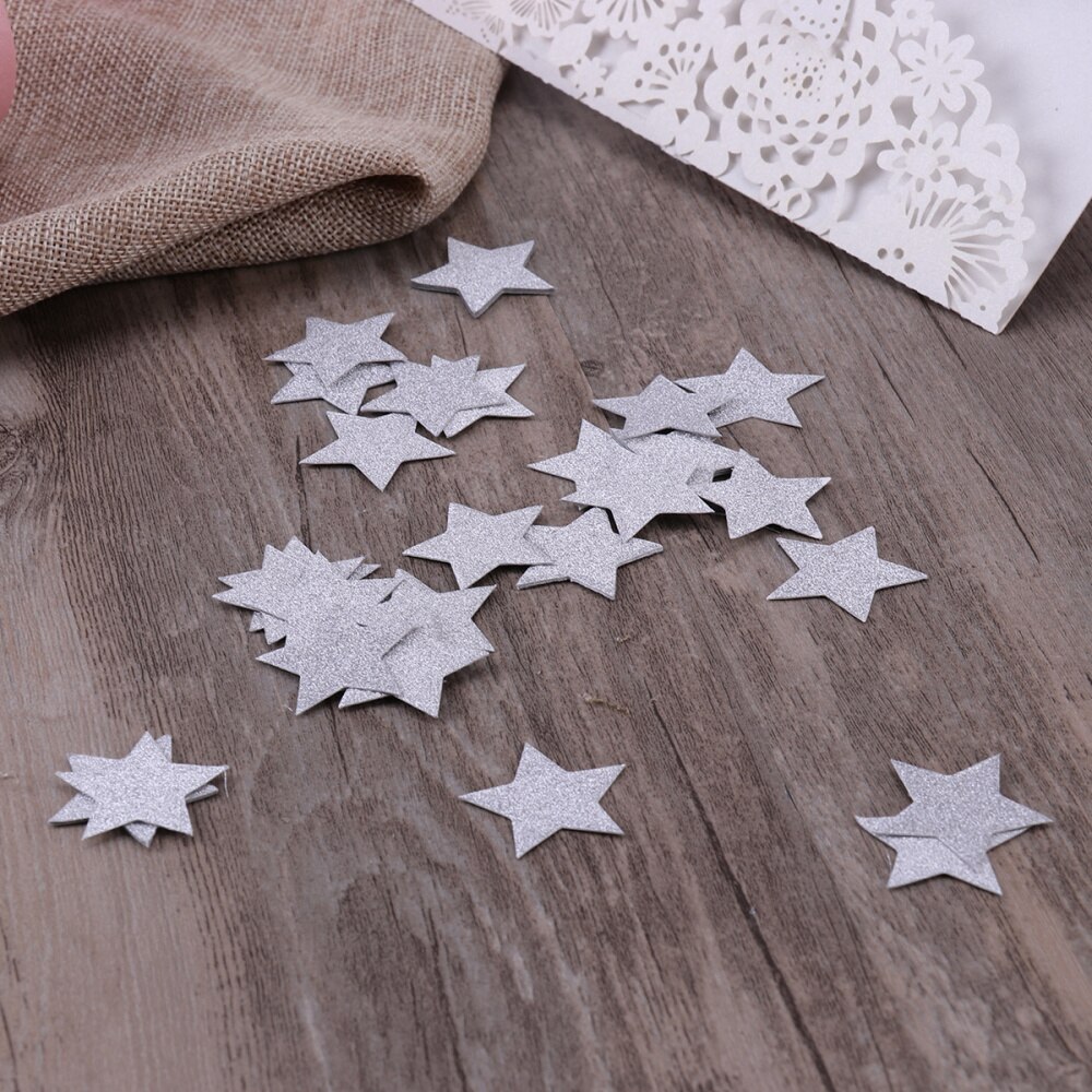 100pcs Confetti Useful Glitter Confetti Silver Confetti for Party Home Bedroom