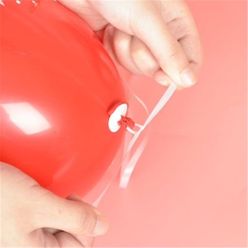 50 capsules de ballons à hélium avec sangle en polybande blanche, fermeture à dégagement rapide