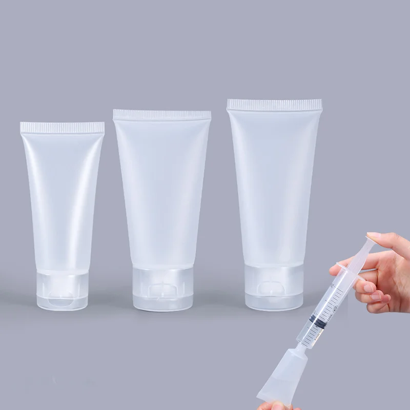 10 stks 15 ml-100 ml Lege Plastic PE Cosmetische Zachte Buizen Flip Deksel Monster Flessen Gezichtsreiniger Handcrème make-up Lotion Container