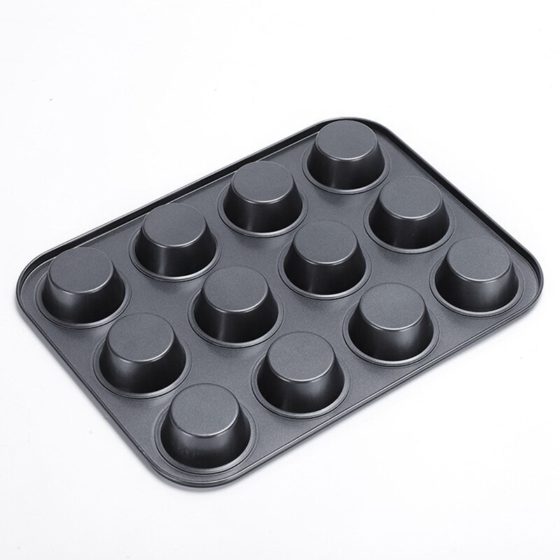 Nonstick 12 Hole Cupcake Pan Carbon Steel Mini Muffin Cupcake Macaroon Pan 12 Cup Cavity