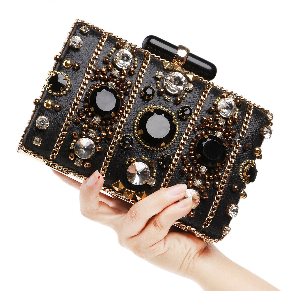 Kettingen tassen dames avondfeest handtas diamanten portemonnees luxe kristallen clutches bruids bruiloft feest bloemen portemonnees tas