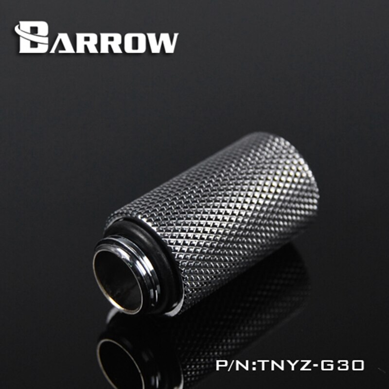 Barrow TNYZ-G30, 30 Mm Man-vrouw Extender Fittingen, G1/4 Man-vrouw Waterkoeling Fittingen: Silver