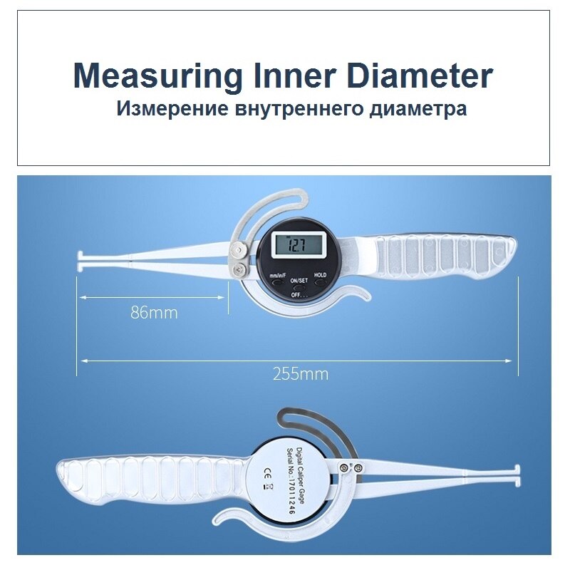 High Precision Thickness Gauge Data Hold Digital Calipers Measuring Lens Bark Jewelry Thickness Outer Inner Diameter Tools