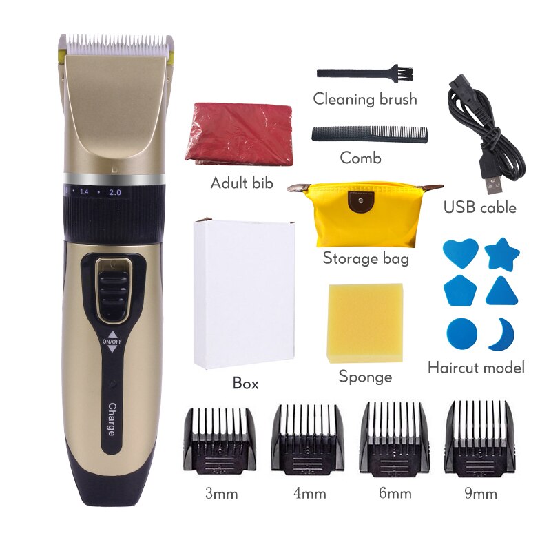 Cortadora de pelo de carga rápida para hombres, recortadora eléctrica de torneado fino, herramientas profesionales de barbería 2 horas con máquina de corte de pelo 40D: hair clipper